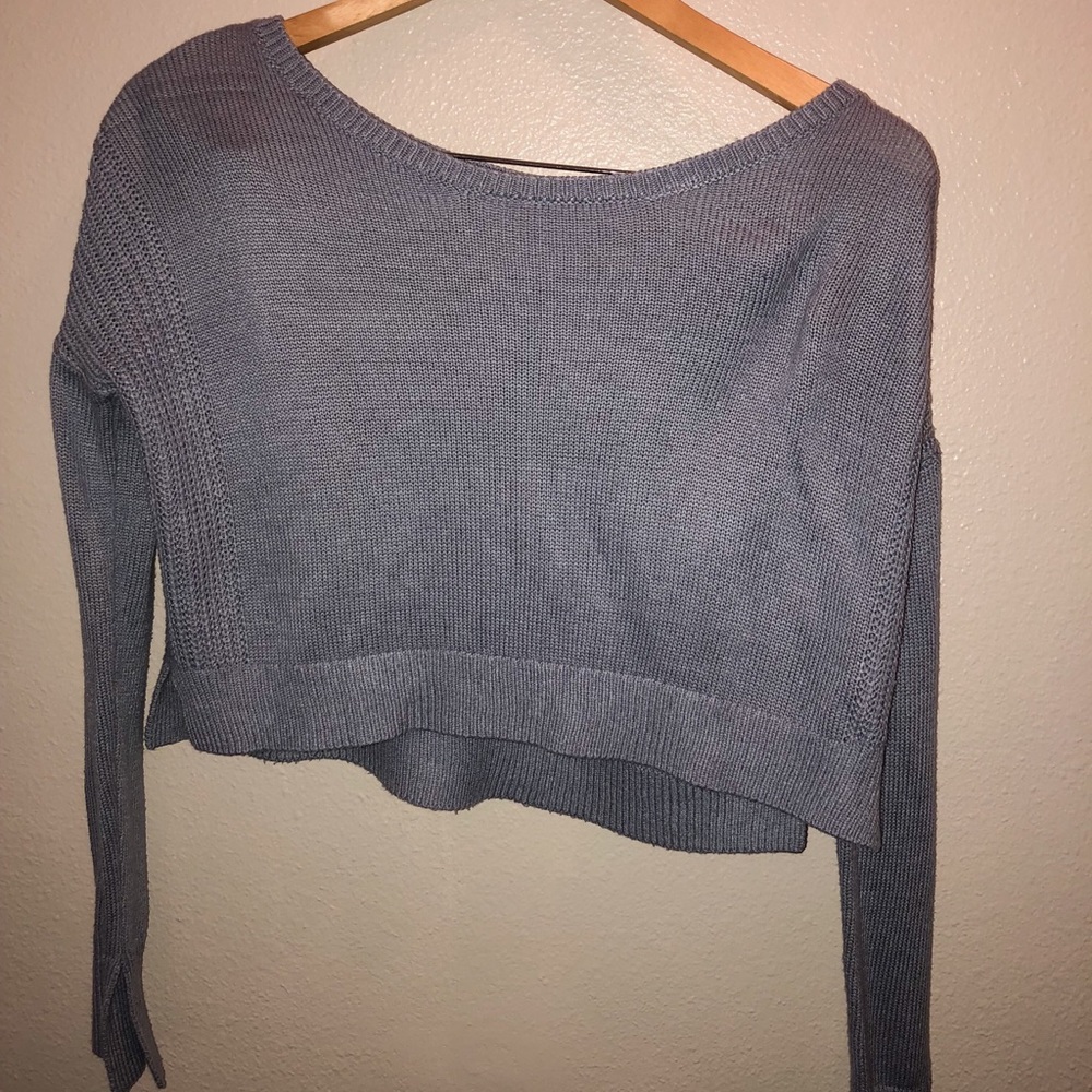 Garage cropped sweater - light blue